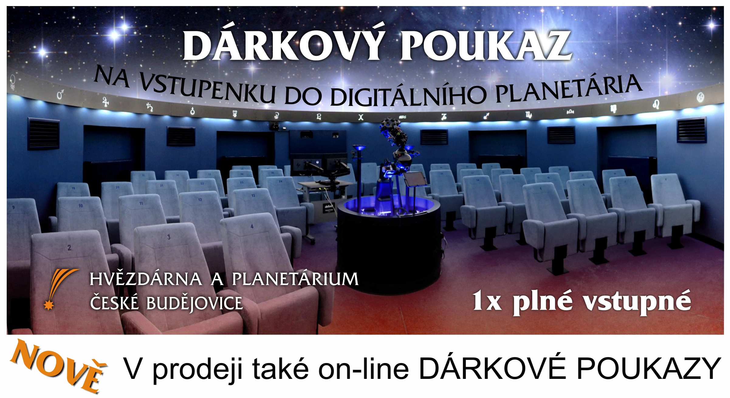 Dárkový poukaz Hvězdárny a planetária České Budějovice